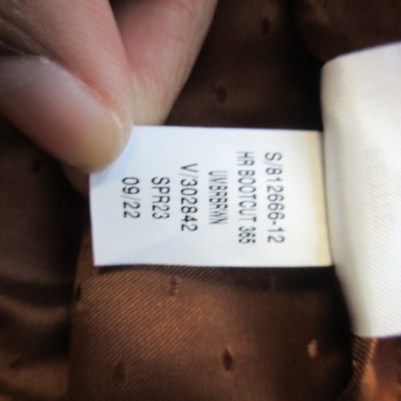 Banana Republic Sculpted Stretch Bootcut Womens Trouser 12 P Brown Pants 438 - Picture 10 of 12